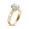 Thumbnail Image 2 of Now + Forever Lab-Grown Diamonds Emerald-Cut Hidden Halo Engagement Ring 2 ct tw 14K Yellow Gold
