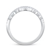 Thumbnail Image 2 of Now + Forever Lab-Grown Diamonds Round & Marquise-Cut Chevron Anniversary Ring 1/3 ct tw 14K White Gold