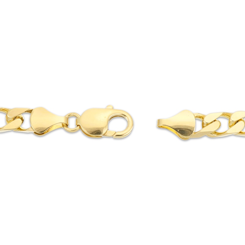 Main Image 3 of 9mm Figaro Chain Bracelet Solid 10K Yellow Gold 8.5"