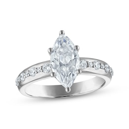 Now + Forever Lab-Grown Diamonds Marquise-Cut Engagement Ring 2-1/4 ct tw 14K White Gold