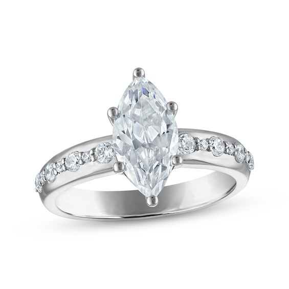 Now + Forever Lab-Grown Diamonds Marquise-Cut Engagement Ring 2-1/4 ct tw 14K White Gold