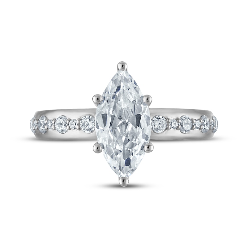 Main Image 3 of Now + Forever Lab-Grown Diamonds Marquise-Cut Engagement Ring 2-1/4 ct tw 14K White Gold