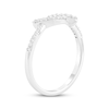 Thumbnail Image 2 of White Lab-Created Sapphire Twist Ring Sterling Silver