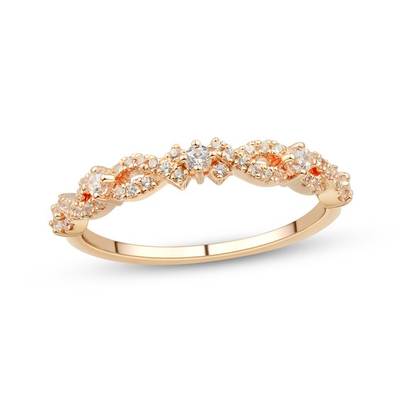 Now + Forever Diamond Twist Anniversary Ring 1/4 ct tw 10K Rose Gold