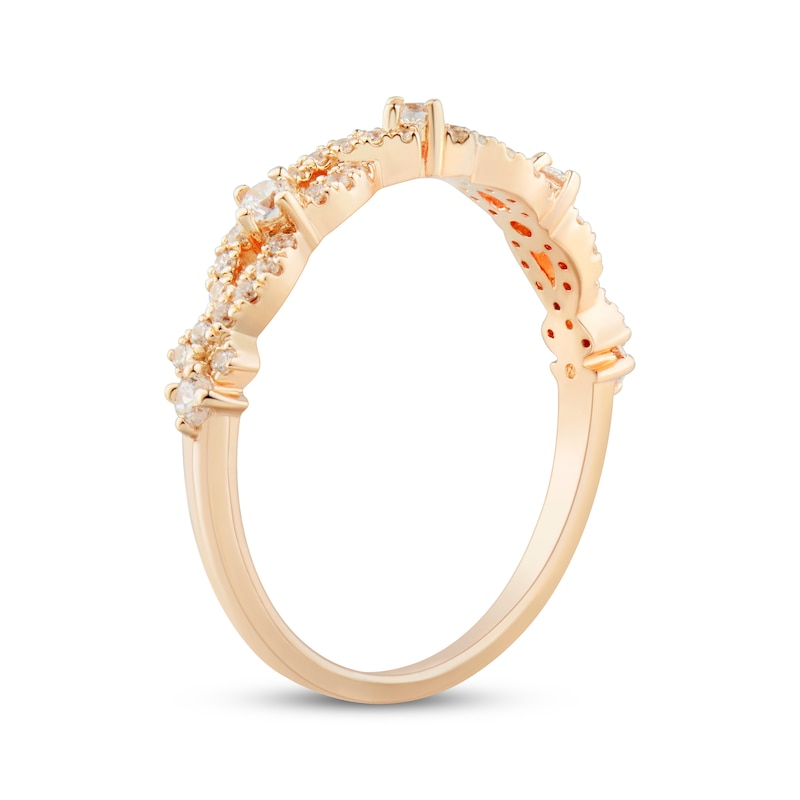 Main Image 2 of Now + Forever Diamond Twist Anniversary Ring 1/4 ct tw 10K Rose Gold
