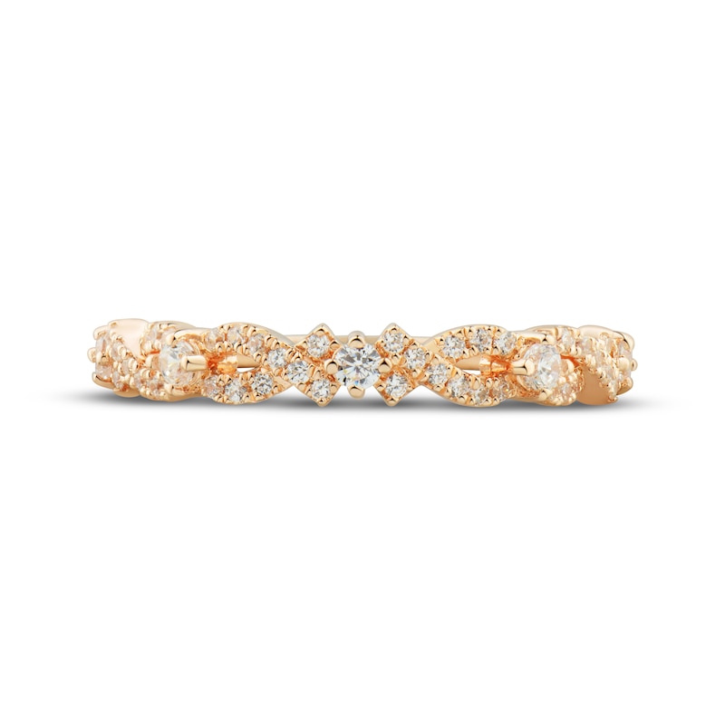 Main Image 3 of Now + Forever Diamond Twist Anniversary Ring 1/4 ct tw 10K Rose Gold