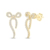Thumbnail Image 1 of Monique Lhuillier Bliss Lab-Grown Diamond Bow Earrings 3/8 ct tw 24K Yellow Gold Vermeil Sterling Silver