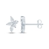 Thumbnail Image 3 of Monique Lhuillier Bliss Marquise & Round-Cut Lab-Grown Diamond Cluster Earrings 3/4 ct tw Platinum-Plated Sterling Silver