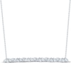 Thumbnail Image 2 of Monique Lhuillier Bliss Marquise-Cut & Round-Cut Lab-Grown Diamond Bar Necklace 7/8 ct tw Platinum-Plated Sterling Silver 16"