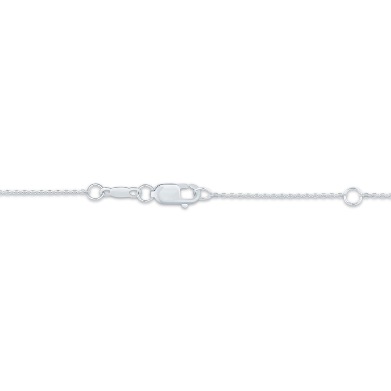 Main Image 4 of Monique Lhuillier Bliss Marquise-Cut & Round-Cut Lab-Grown Diamond Bar Necklace 7/8 ct tw Platinum-Plated Sterling Silver 16"