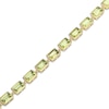 Thumbnail Image 2 of STUDIO BY KAY Baguette-Cut Peridot Bracelet 24K Yellow Gold Vermeil Sterling Silver 7.25"