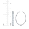 Thumbnail Image 4 of KAY Lab-Grown Diamonds Two-Row Oval Hoop Earrings 3 ct tw 10K White Gold