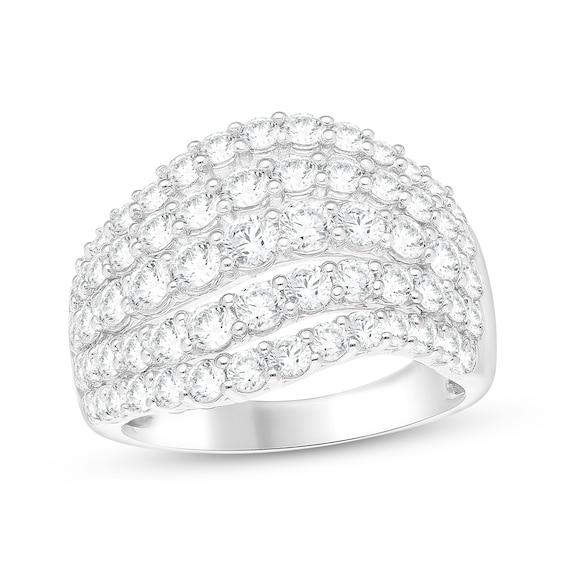 KAY Lab-Grown Diamonds Five-Row Wave Fashion Ring 2-1/2 ct tw 10K White Gold