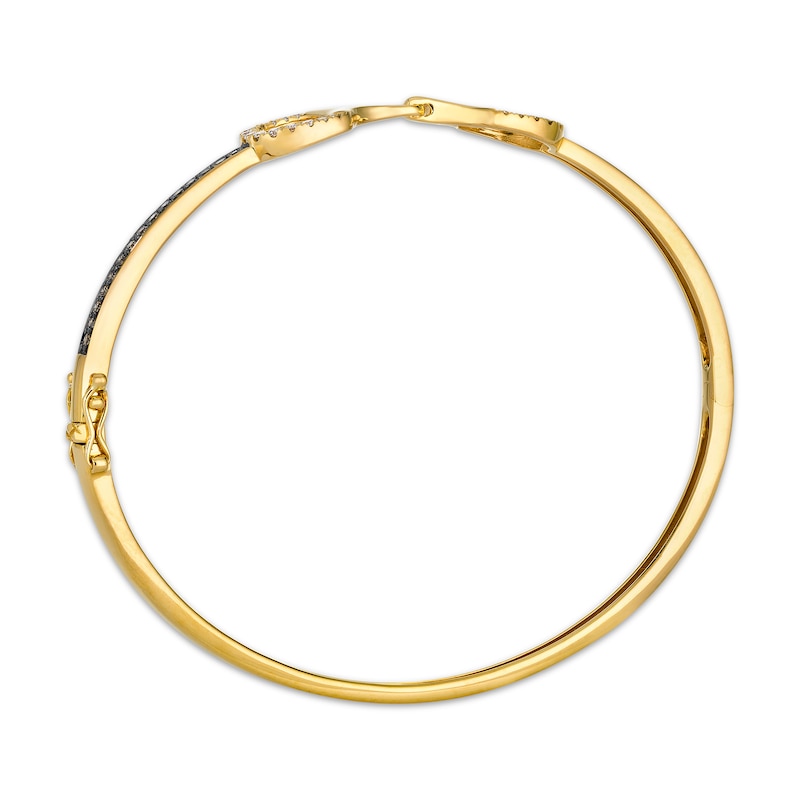 Main Image 2 of Le Vian Diamond Horse Bit Bangle Bracelet 1/2 ct tw 14K Honey Gold 6.75"