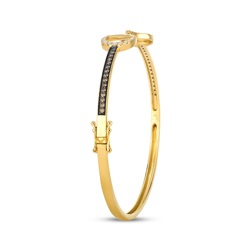 Main Image 3 of Le Vian Diamond Horse Bit Bangle Bracelet 1/2 ct tw 14K Honey Gold 6.75"