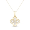 Thumbnail Image 1 of KAY Lab-Grown Diamonds Clover Necklace 1/2 ct tw 10K Yellow Gold 18"