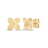 Thumbnail Image 1 of Textured Flower Stud Earrings 14K Yellow Gold