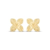 Thumbnail Image 2 of Textured Flower Stud Earrings 14K Yellow Gold