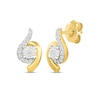Thumbnail Image 1 of KAY Lab-Grown Diamonds Bypass Halo Earrings 1/4 ct tw 10K Yellow Gold