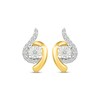 Thumbnail Image 2 of KAY Lab-Grown Diamonds Bypass Halo Earrings 1/4 ct tw 10K Yellow Gold
