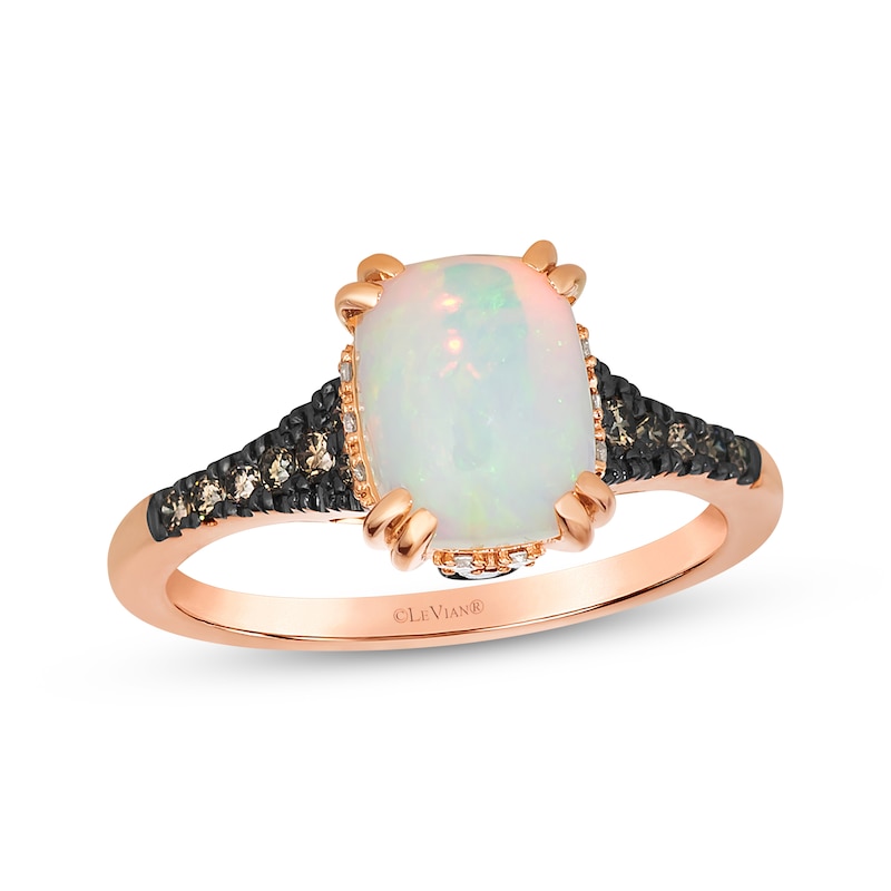 Main Image 1 of Le Vian Cushion-Cut Opal Ring 1/4 ct tw Diamonds 14K Strawberry Gold