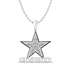 Thumbnail Image 1 of True Fans Dallas Cowboys 1/4 ct tw Diamond Star Logo "COWBOYS" Necklace Sterling Silver