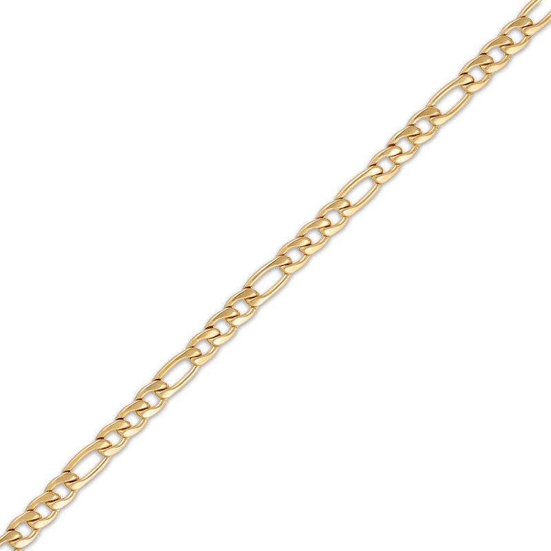 Main Image 2 of 4mm Figaro Chain Necklace Yellow Ion-Plated Stainless Steel 26"