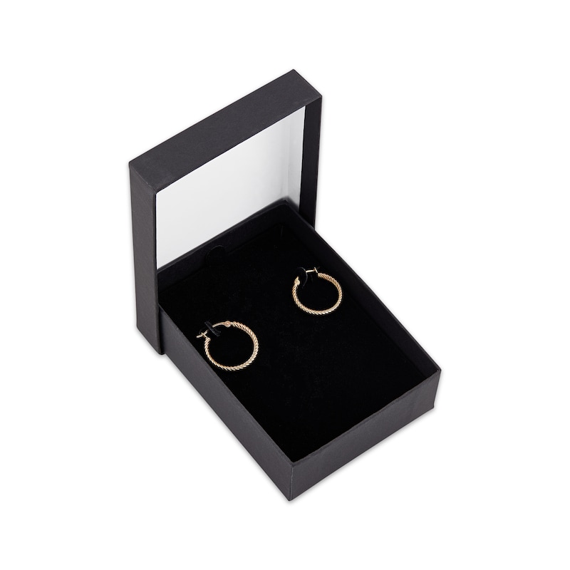 Main Image 2 of Twist Hoop Earrings Hollow 10K Yellow Gold 20mm