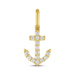 STUDIO BY KAY Lab-Grown Diamond Anchor Charm 1/10 ct tw 24K Yellow Gold Vermeil Sterling Silver