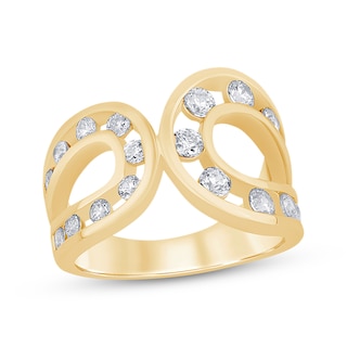 KAY Lab-Grown Diamonds Open Loops Ring 1 ct tw 10K Yellow Gold