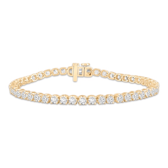 KAY Lab-Grown Diamonds Tennis Bracelet 6 ct tw 10K Yellow Gold 7"