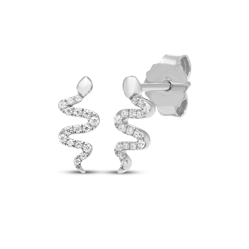 Main Image 1 of Rocksbox The Snake Charm Lab-Grown Diamond Stud Earrings 1/10 ct tw Sterling Silver