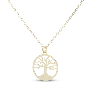 Tree of Life Necklace 10K Yellow Gold 18"