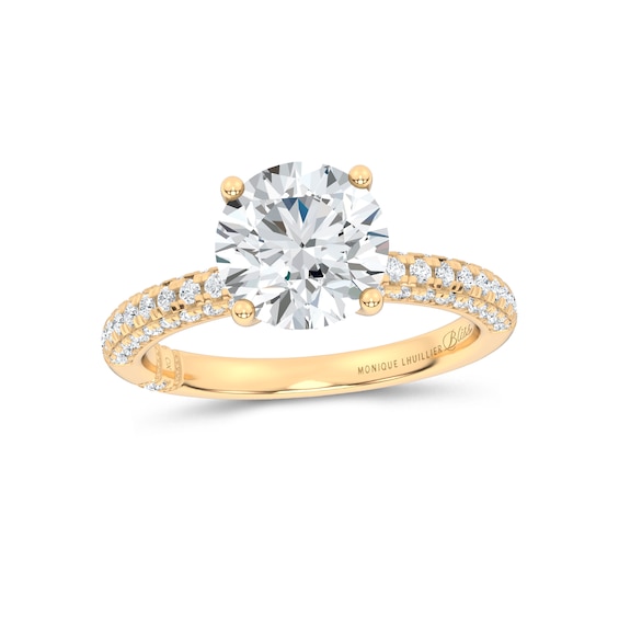 Monique Lhuillier Bliss Natural Diamond Engagement Ring Setting 1/2 ct tw 14K Yellow Gold