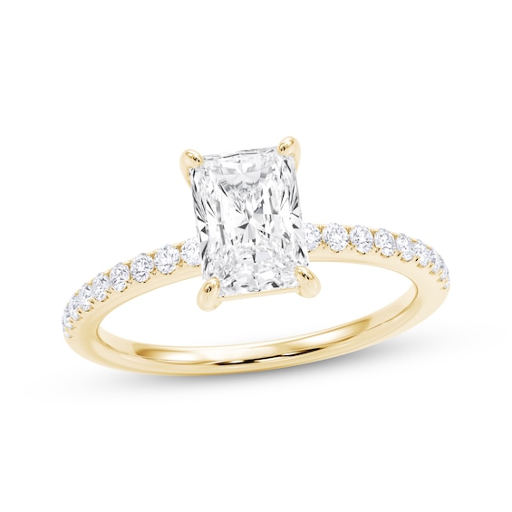 Now + Forever Lab-Grown Diamonds Certified Radiant-Cut Engagement Ring 1-1/4 ct tw 14K Yellow Gold