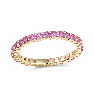 Stackable 2mm Birthstone Eternity Ring (1 Stone)