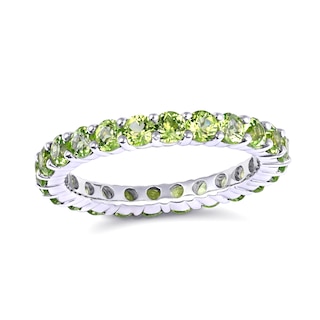 Stackable 3mm Birthstone Eternity Ring (1 Stone)