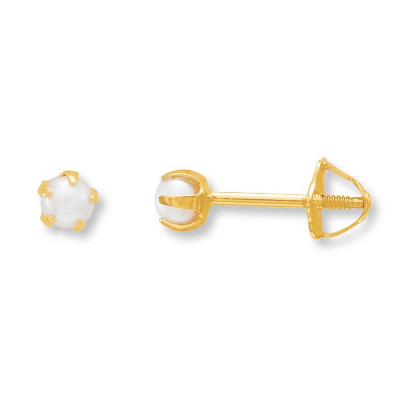 Cultured Pearl Earrings 14K Yellow Gold