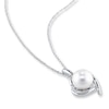 Thumbnail Image 1 of Cultured Pearl Necklace Diamond Accent Sterling Silver