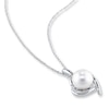 Thumbnail Image 2 of Cultured Pearl Necklace Diamond Accent Sterling Silver