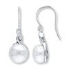 Thumbnail Image 0 of Cultured Pearl Earrings 1/20 ct tw Diamonds Sterling Silver