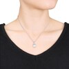Thumbnail Image 2 of Cultured Pearl Necklace 1/20 ct tw Diamonds 14K White Gold
