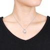 Thumbnail Image 3 of Cultured Pearl Necklace 1/10 ct tw Diamonds Sterling Silver