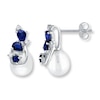 Thumbnail Image 0 of Cultured Pearl Earrings 1/20 ct tw Diamonds 10K White Gold