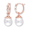 Thumbnail Image 0 of Cultured Pearl Earrings Diamond Accents 10K Rose Gold