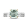 Thumbnail Image 3 of Neil Lane Square Emerald-Cut Green Quartz Bridal Set 5/8 ct tw Diamond 14K White Gold