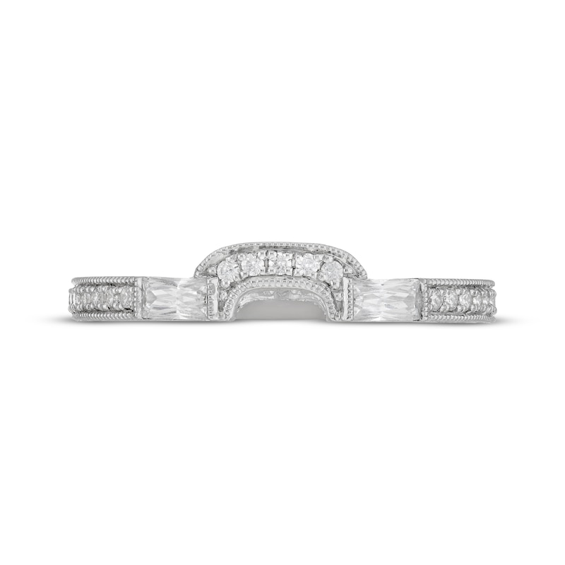 Neil Lane Baguette and Round-Cut Diamond Wedding Band 1/3 ct tw 14K White Gold