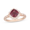 Thumbnail Image 0 of Neil Lane Cushion-cut Garnet Engagement Ring 1/2 ct tw Diamonds 14K Rose Gold