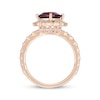 Thumbnail Image 2 of Neil Lane Cushion-cut Garnet Engagement Ring 1/2 ct tw Diamonds 14K Rose Gold