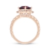 Thumbnail Image 3 of Neil Lane Cushion-cut Garnet Engagement Ring 1/2 ct tw Diamonds 14K Rose Gold